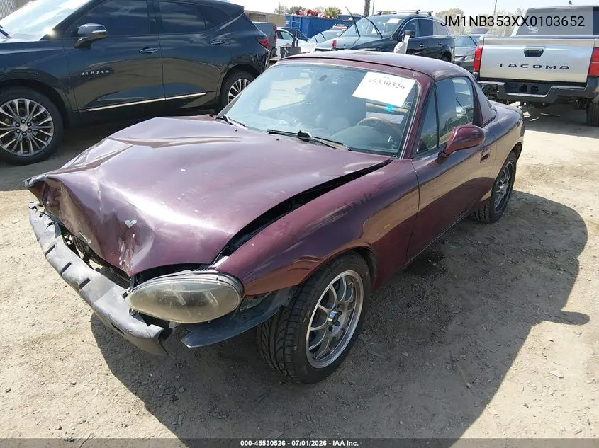 1999 Mazda Mx-5 Miata 10Th Anniversary Edition/Leather/Popular Equip/Sport/Touring VIN: JM1NB353XX0103652 Lot: 45530526