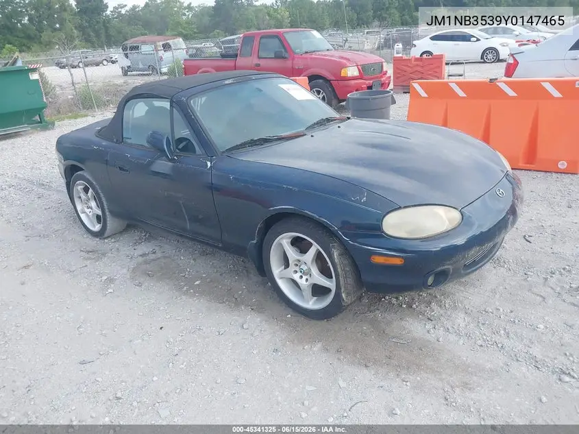 2000 Mazda Mx-5 Miata Ls/Special Edition VIN: JM1NB3539Y0147465 Lot: 45341325