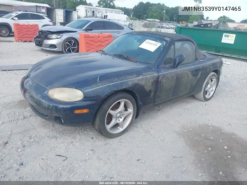 2000 Mazda Mx-5 Miata Ls/Special Edition VIN: JM1NB3539Y0147465 Lot: 45341325