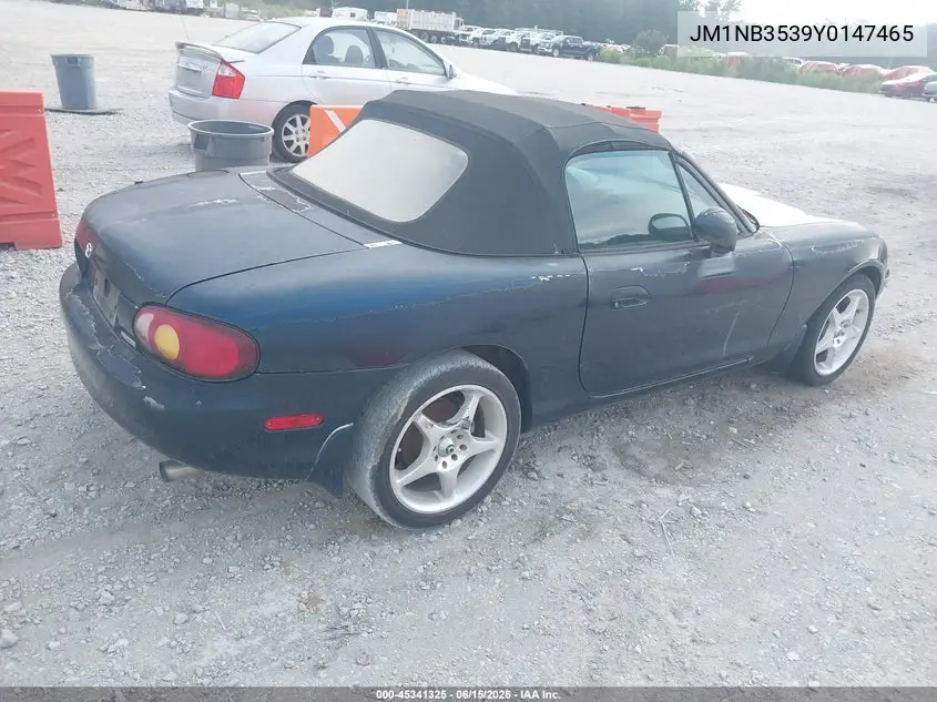 2000 Mazda Mx-5 Miata Ls/Special Edition VIN: JM1NB3539Y0147465 Lot: 45341325