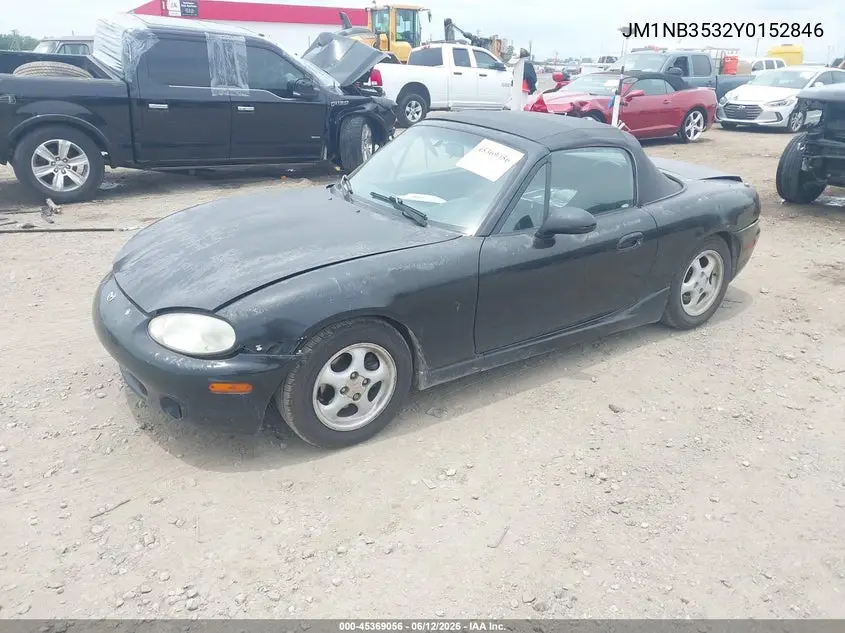 2000 Mazda Mx-5 Miata Ls/Special Edition VIN: JM1NB3532Y0152846 Lot: 45369056