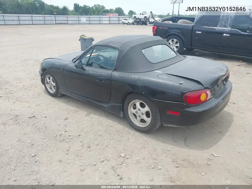 2000 Mazda Mx-5 Miata Ls/Special Edition VIN: JM1NB3532Y0152846 Lot: 45369056