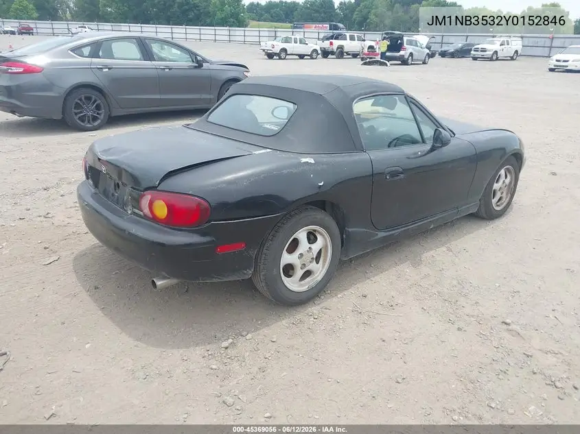 2000 Mazda Mx-5 Miata Ls/Special Edition VIN: JM1NB3532Y0152846 Lot: 45369056
