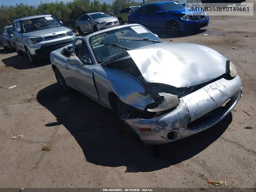 2000 Mazda Mx-5 Miata Ls/Special Edition VIN: JM1NB3538Y0149661 Lot: 45426502