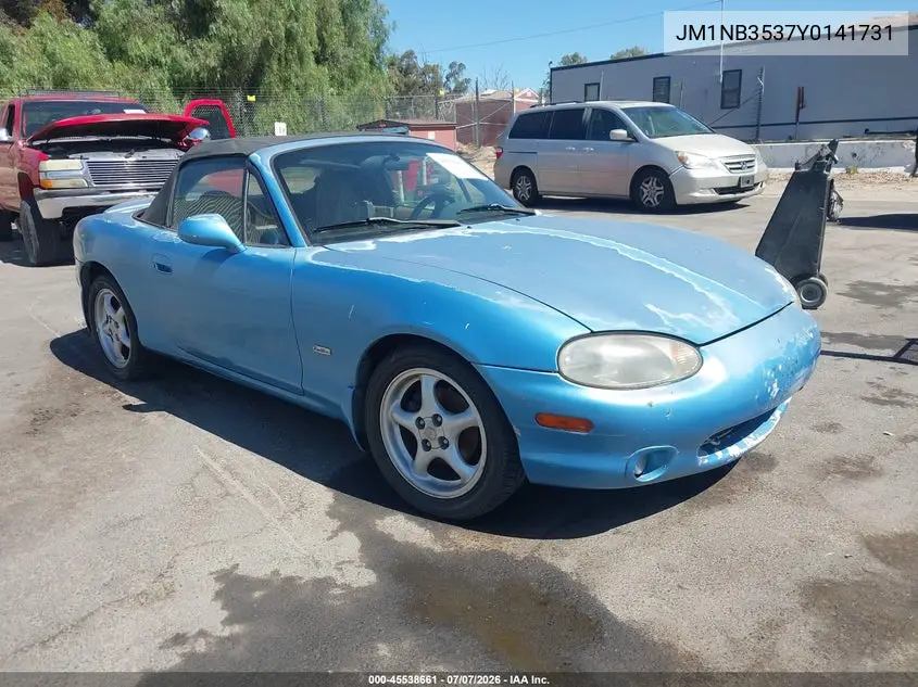 2000 Mazda Mx-5 Miata Ls/Special Edition VIN: JM1NB3537Y0141731 Lot: 45538661