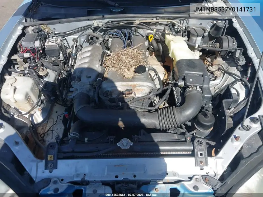 2000 Mazda Mx-5 Miata Ls/Special Edition VIN: JM1NB3537Y0141731 Lot: 45538661