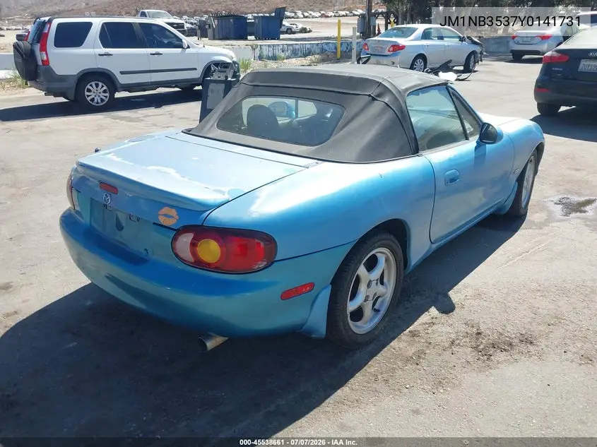 2000 Mazda Mx-5 Miata Ls/Special Edition VIN: JM1NB3537Y0141731 Lot: 45538661