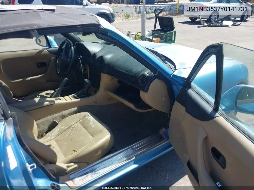 2000 Mazda Mx-5 Miata Ls/Special Edition VIN: JM1NB3537Y0141731 Lot: 45538661