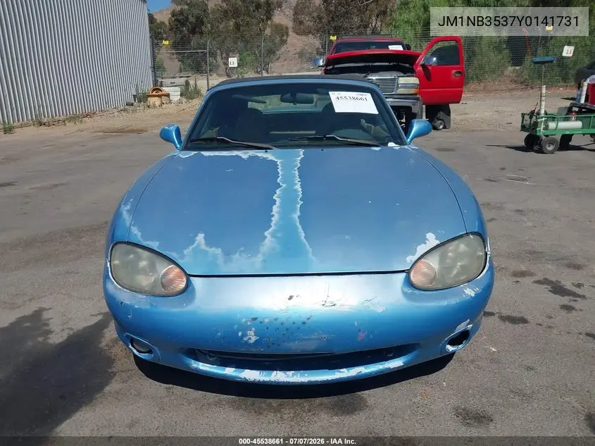 2000 Mazda Mx-5 Miata Ls/Special Edition VIN: JM1NB3537Y0141731 Lot: 45538661