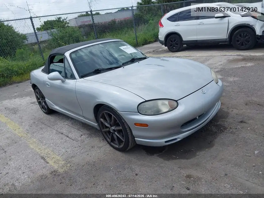 2000 Mazda Mx-5 Miata Ls/Special Edition VIN: JM1NB3537Y0142930 Lot: 45628243