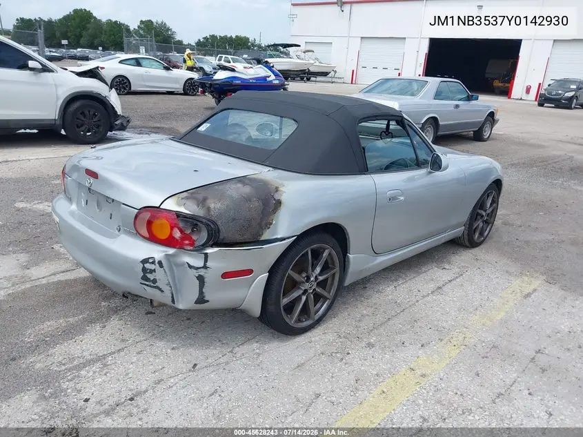 2000 Mazda Mx-5 Miata Ls/Special Edition VIN: JM1NB3537Y0142930 Lot: 45628243