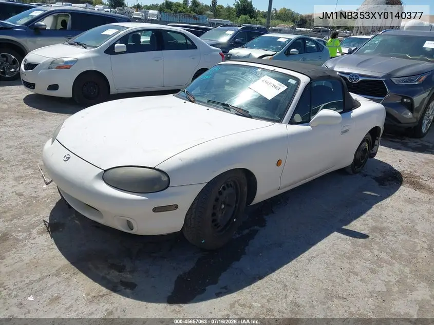 2000 Mazda Mx-5 Miata Ls/Special Edition VIN: JM1NB353XY0140377 Lot: 45657063