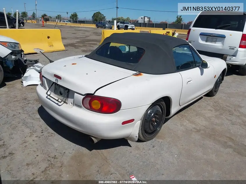 2000 Mazda Mx-5 Miata Ls/Special Edition VIN: JM1NB353XY0140377 Lot: 45657063
