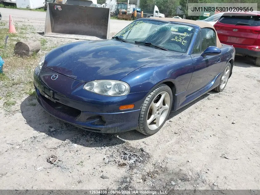 2001 Mazda Mx-5 Miata 1.8 VIN: JM1NB353010209566 Lot: 12634338X