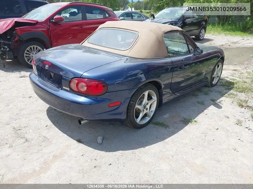 2001 Mazda Mx-5 Miata 1.8 VIN: JM1NB353010209566 Lot: 12634338X