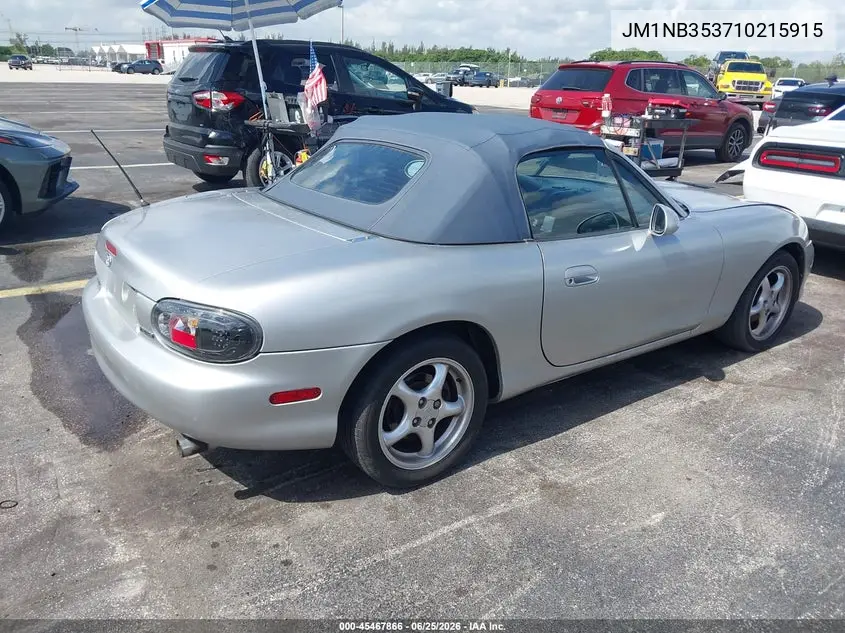 2001 Mazda Mx-5 Miata Ls/Special Edition VIN: JM1NB353710215915 Lot: 45467866