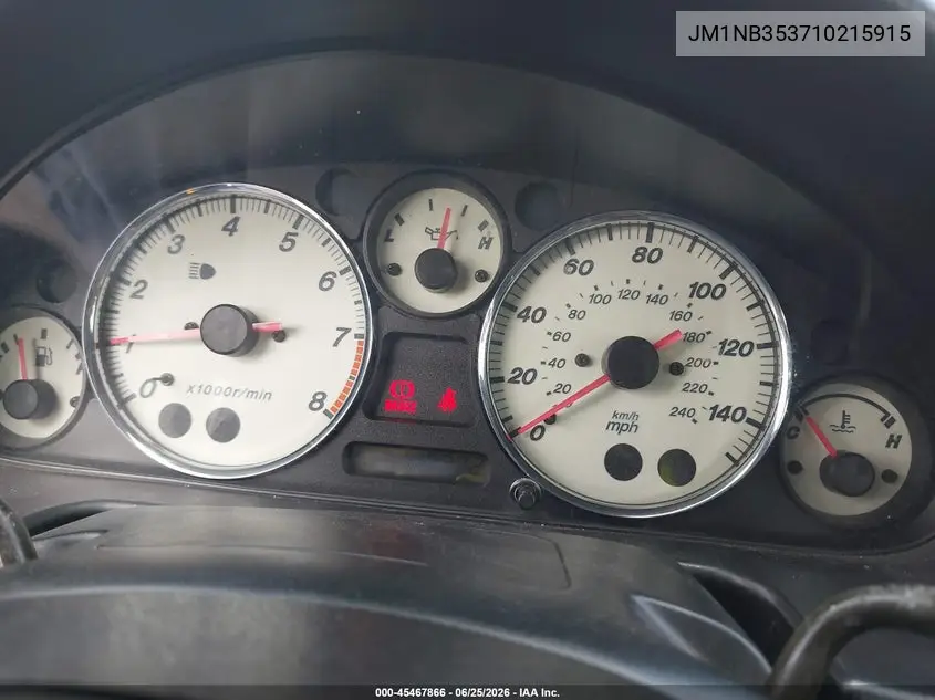 2001 Mazda Mx-5 Miata Ls/Special Edition VIN: JM1NB353710215915 Lot: 45467866