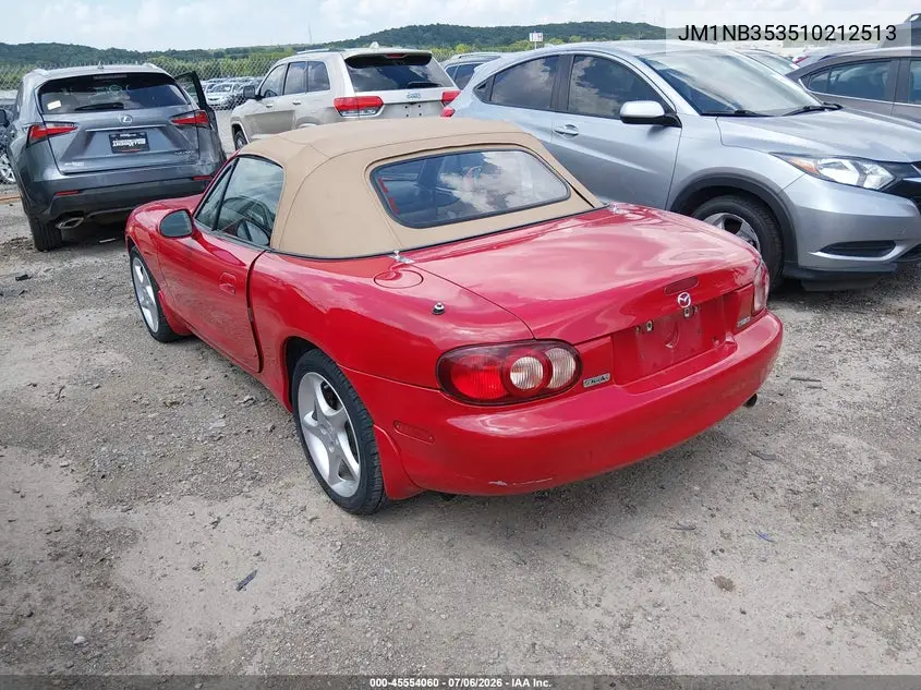 2001 Mazda Mx-5 Miata Ls/Special Edition VIN: JM1NB353510212513 Lot: 45554060