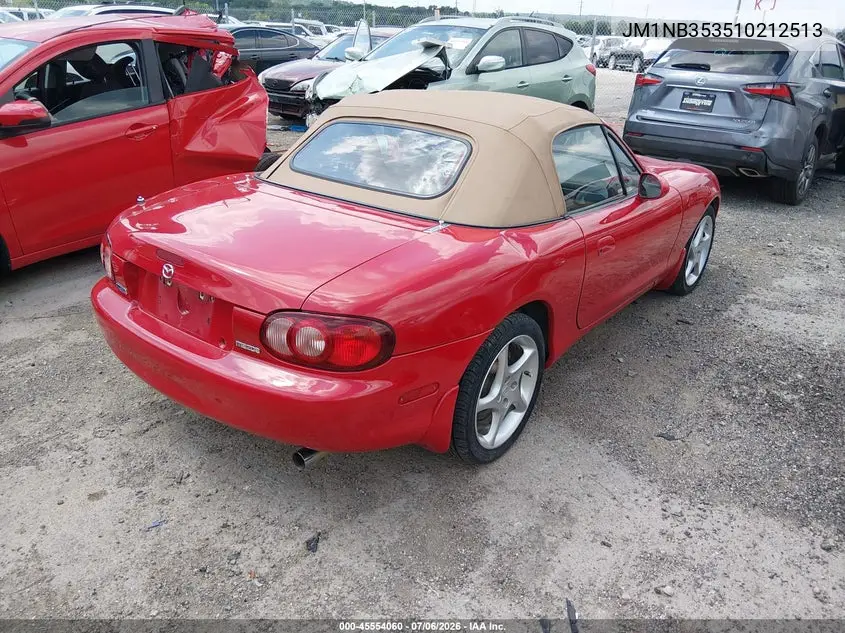 2001 Mazda Mx-5 Miata Ls/Special Edition VIN: JM1NB353510212513 Lot: 45554060