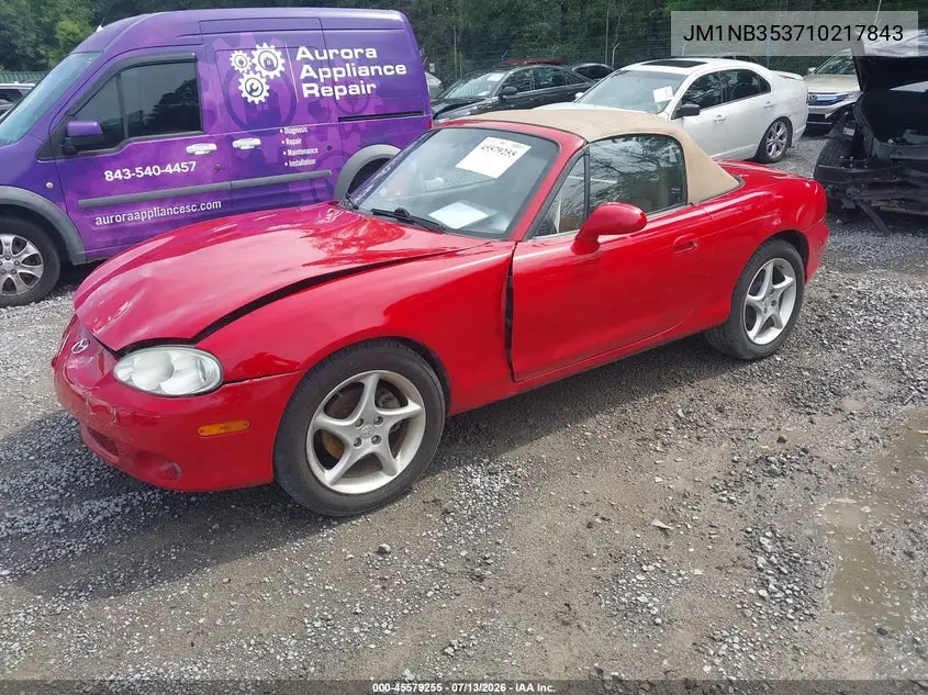 2001 Mazda Mx-5 Miata Ls/Special Edition VIN: JM1NB353710217843 Lot: 45579255