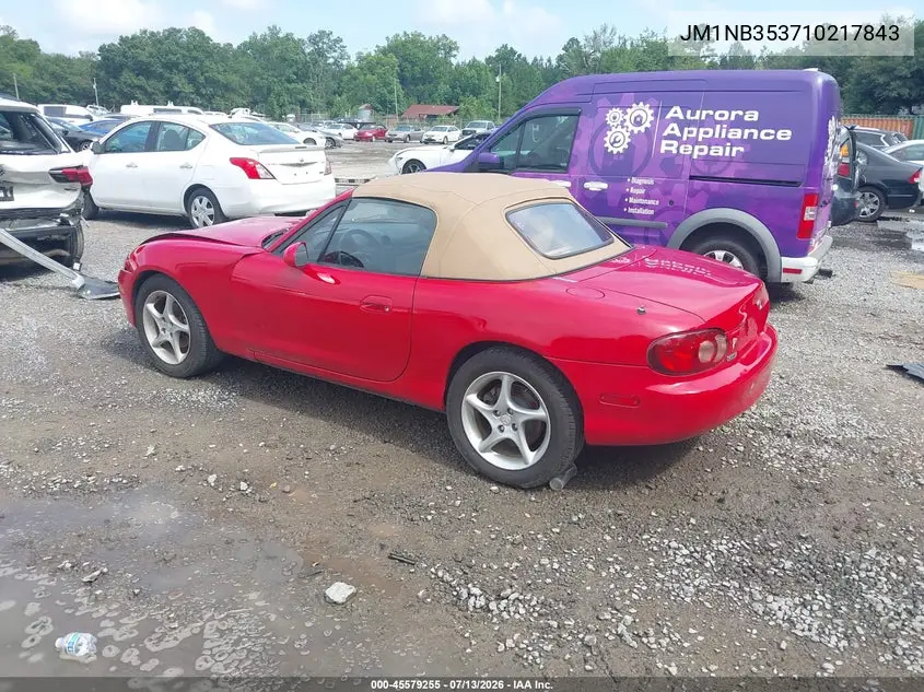2001 Mazda Mx-5 Miata Ls/Special Edition VIN: JM1NB353710217843 Lot: 45579255