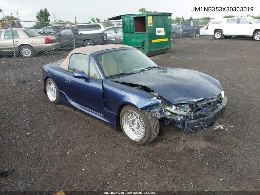 2003 Mazda Mx-5 Miata Cloth/Ls/Se/Shinsen VIN: JM1NB353X30303019 Lot: 45361238
