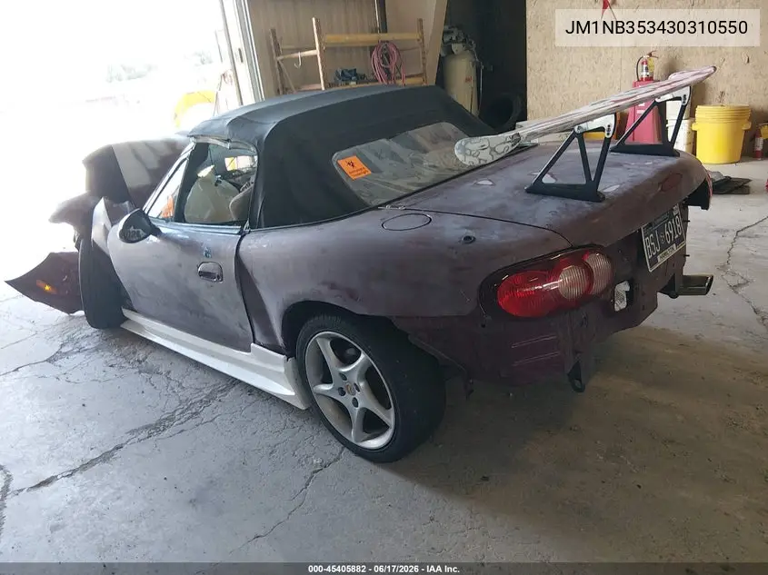 2003 Mazda Mx-5 Miata Cloth/Ls/Se/Shinsen VIN: JM1NB353430310550 Lot: 45405882