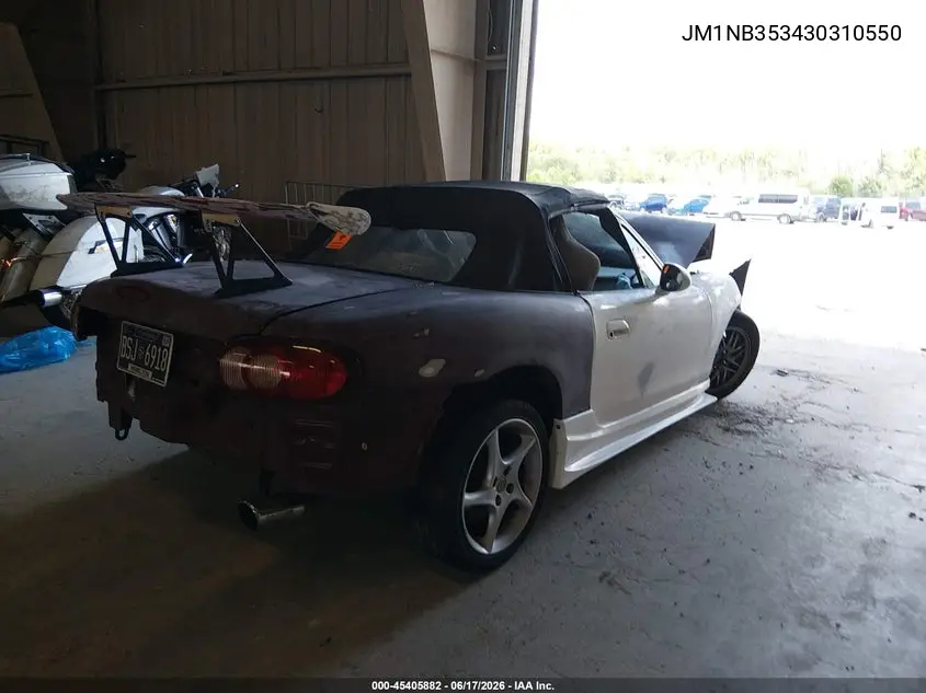 2003 Mazda Mx-5 Miata Cloth/Ls/Se/Shinsen VIN: JM1NB353430310550 Lot: 45405882