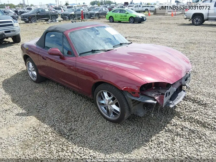 2003 Mazda Mx-5 Miata Cloth/Ls/Se/Shinsen VIN: JM1NB353030310772 Lot: 45421691