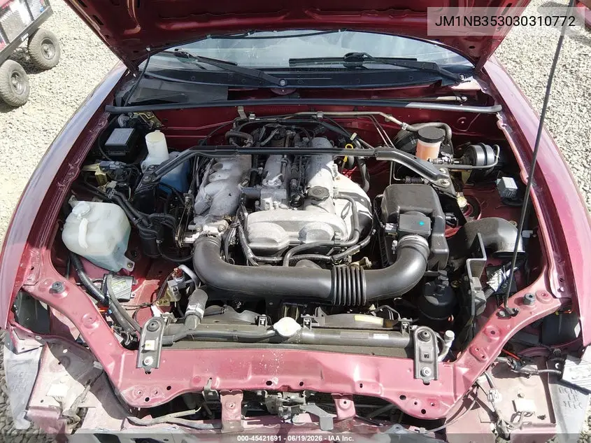 2003 Mazda Mx-5 Miata Cloth/Ls/Se/Shinsen VIN: JM1NB353030310772 Lot: 45421691