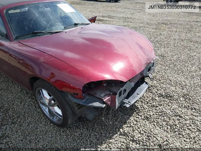 2003 Mazda Mx-5 Miata Cloth/Ls/Se/Shinsen VIN: JM1NB353030310772 Lot: 45421691