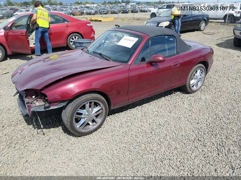 2003 Mazda Mx-5 Miata Cloth/Ls/Se/Shinsen VIN: JM1NB353030310772 Lot: 45421691