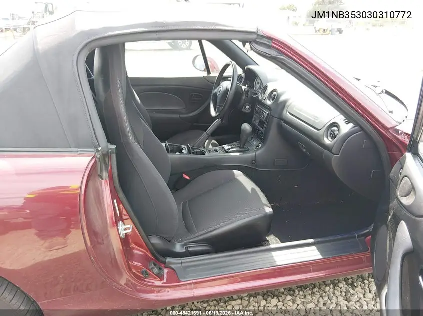 2003 Mazda Mx-5 Miata Cloth/Ls/Se/Shinsen VIN: JM1NB353030310772 Lot: 45421691