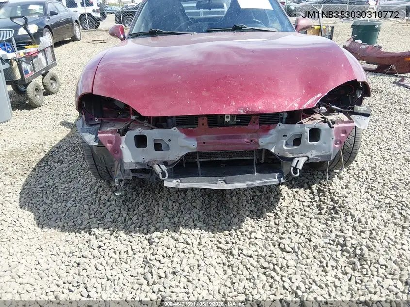 2003 Mazda Mx-5 Miata Cloth/Ls/Se/Shinsen VIN: JM1NB353030310772 Lot: 45421691