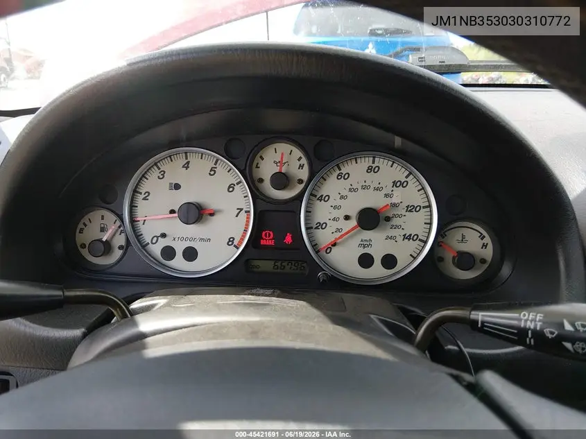 2003 Mazda Mx-5 Miata Cloth/Ls/Se/Shinsen VIN: JM1NB353030310772 Lot: 45421691