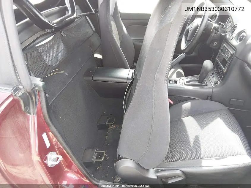 2003 Mazda Mx-5 Miata Cloth/Ls/Se/Shinsen VIN: JM1NB353030310772 Lot: 45421691