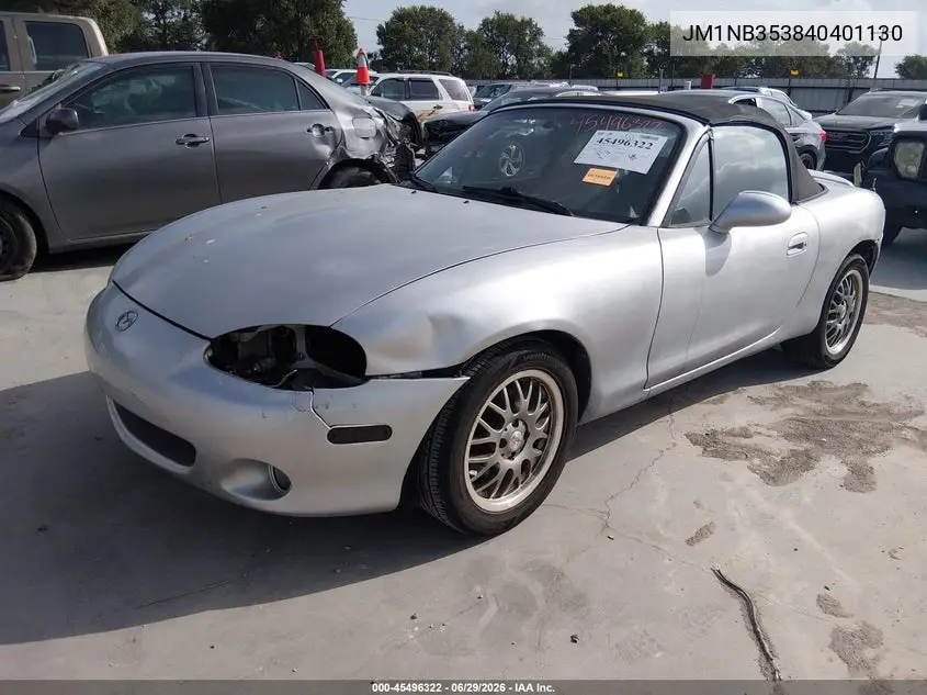 2004 Mazda Mx-5 Miata Ls VIN: JM1NB353840401130 Lot: 45496322