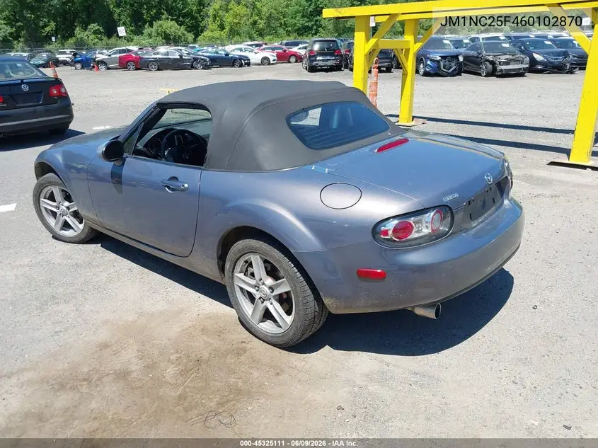2006 Mazda Mx-5 Miata Touring VIN: JM1NC25F460102870 Lot: 45325111