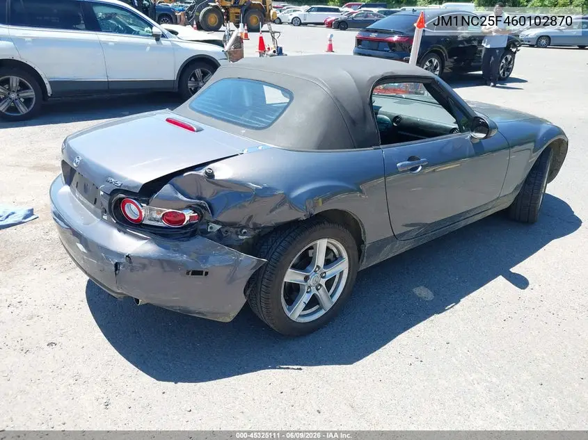 2006 Mazda Mx-5 Miata Touring VIN: JM1NC25F460102870 Lot: 45325111