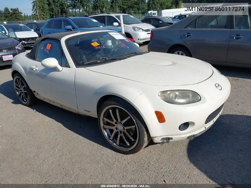 2006 Mazda Mx-5 VIN: JM1NC25F860117274 Lot: 45462912