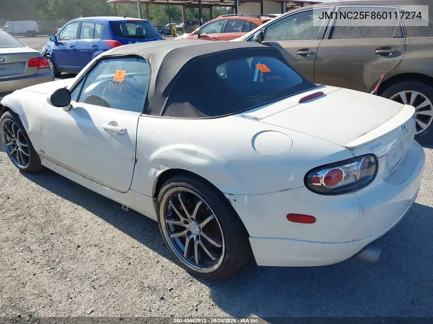 2006 Mazda Mx-5 VIN: JM1NC25F860117274 Lot: 45462912