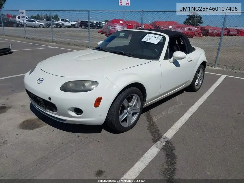 2006 Mazda Mx-5 VIN: JM1NC25F460107406 Lot: 45585832