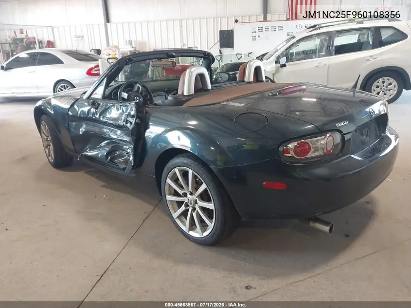 2006 Mazda Mx-5 Grand Touring VIN: JM1NC25F960108356 Lot: 45663567
