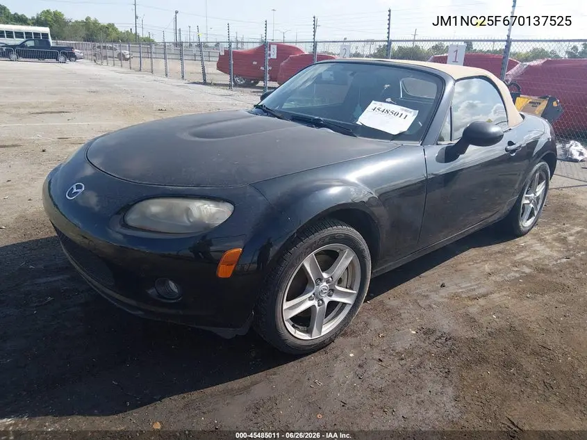 2007 Mazda Mx-5 Sport VIN: JM1NC25F670137525 Lot: 45485011