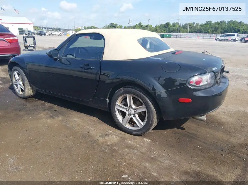 2007 Mazda Mx-5 Sport VIN: JM1NC25F670137525 Lot: 45485011