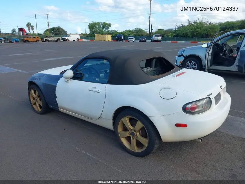 2007 Mazda Mx-5 Sport VIN: JM1NC25F670124337 Lot: 45547081