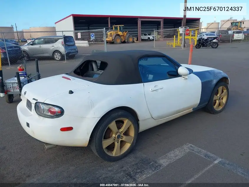 2007 Mazda Mx-5 Sport VIN: JM1NC25F670124337 Lot: 45547081