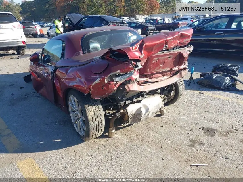 2008 Mazda Mx-5 Grand Touring VIN: JM1NC26F580151237 Lot: 43636732