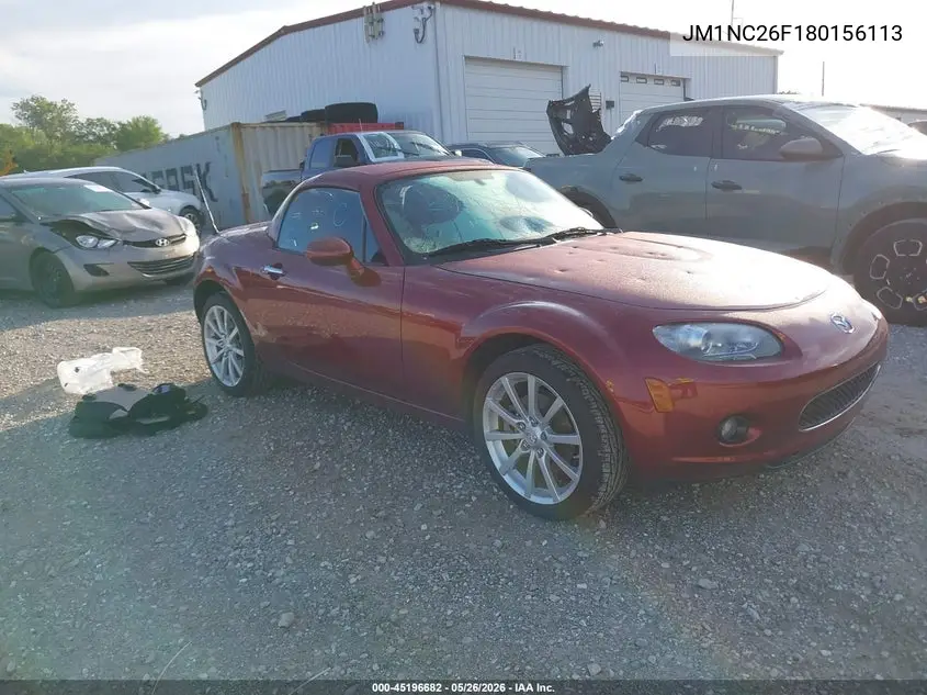 2008 Mazda Mx-5 Touring VIN: JM1NC26F180156113 Lot: 45196682