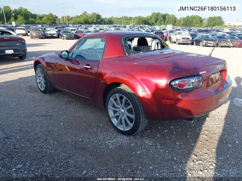 2008 Mazda Mx-5 Touring VIN: JM1NC26F180156113 Lot: 45196682